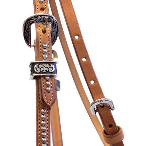 Fort Worth Silver Dot Headstall Natural